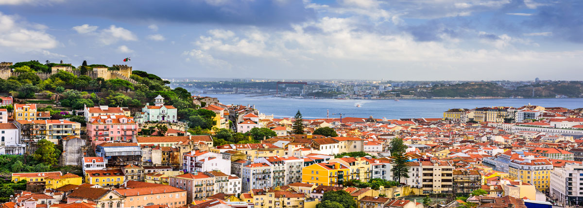 View of the Lisbon, Portugal cityscape