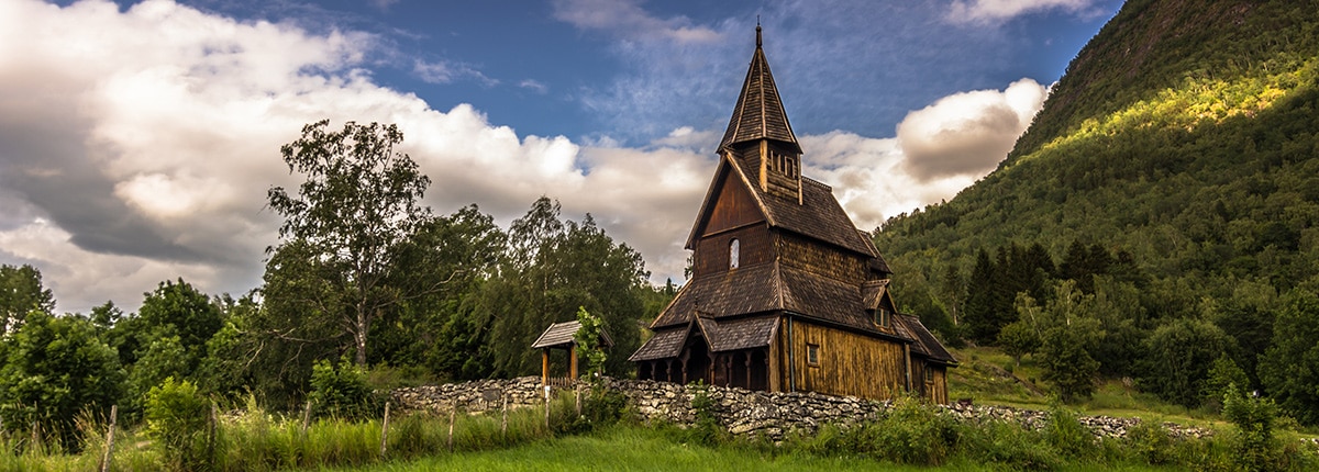 the urnes stave church in skjolden, norway