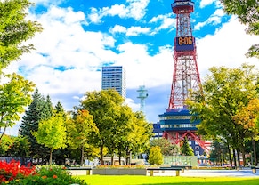 sapporo tv tower overlooking Odori Park
