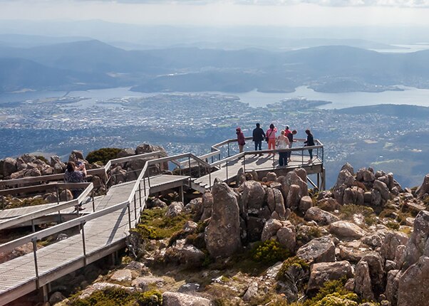 Scenic lookout over Hobart, Australia