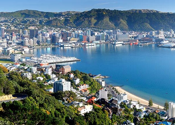 Harbour view of Wellington, New Zealand