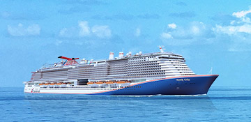 mardi gras sails out into the sea