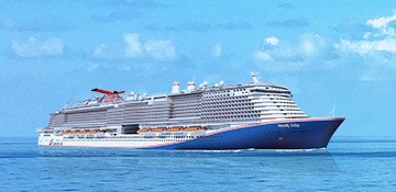 mardi gras sails out into the sea