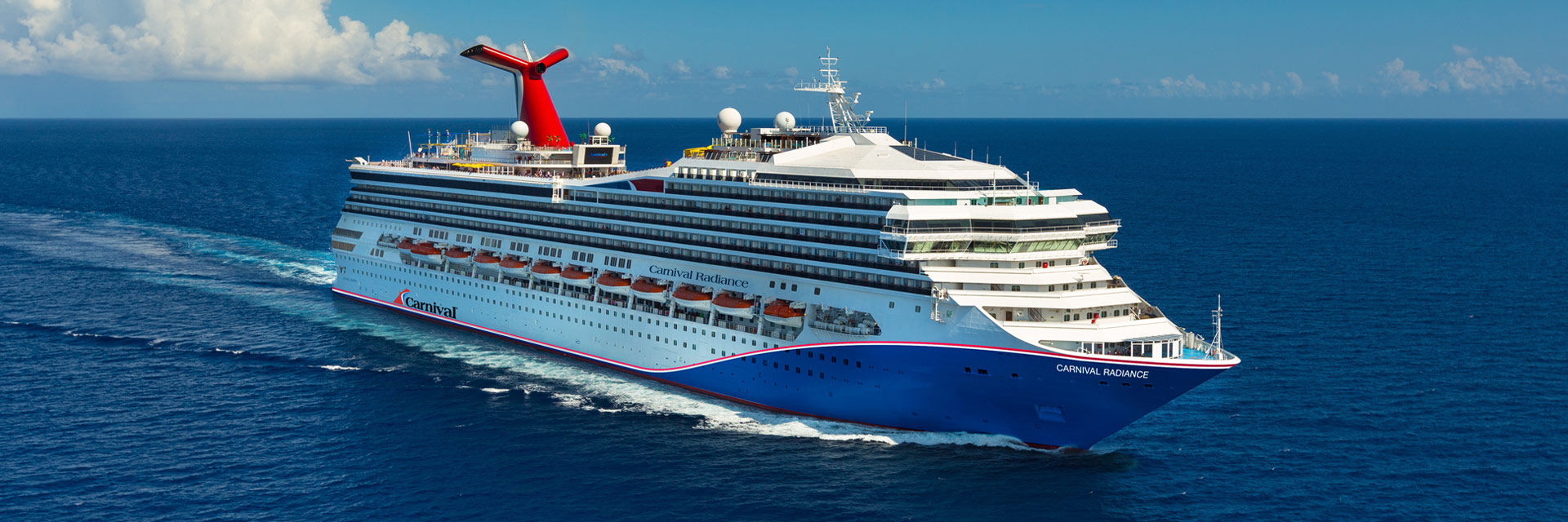 carnival radiance sets sail at sea