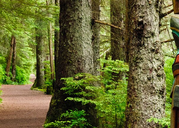 Totem poles in Sitka, Alaska