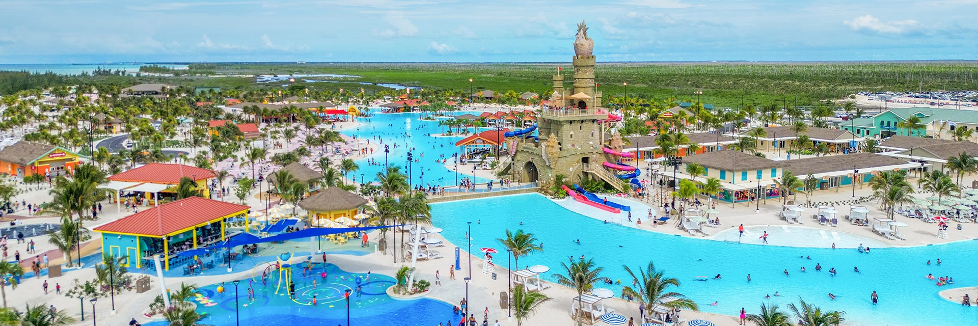 lagoons surround multiple recreational and leisure locations at celebration key