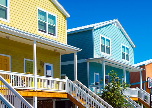 colorful houses in key west