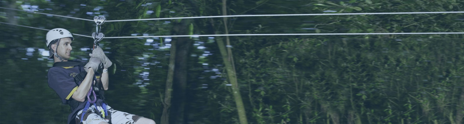 Ziplining through the forest canopy in Montego Bay, Jamaica
