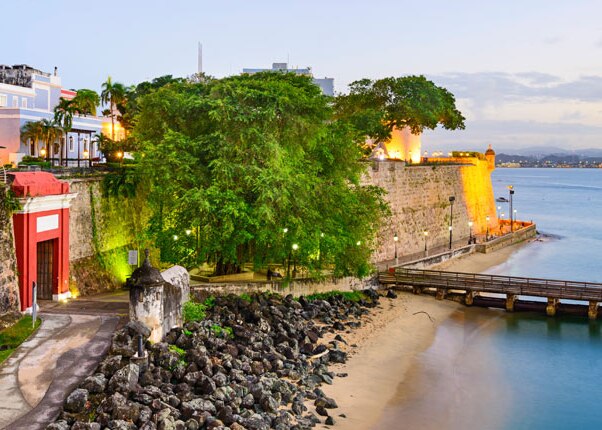 view the historic cobblestone architecture of san juan
