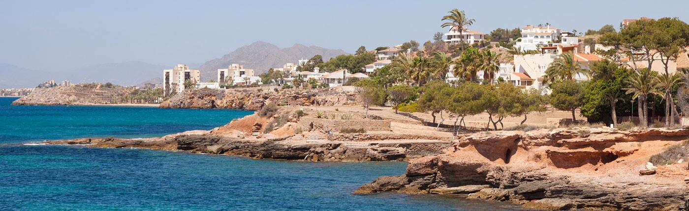 view of the coast in cartagena, spain