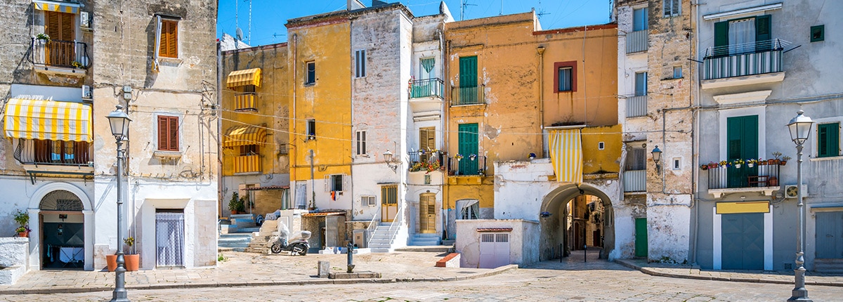 view of the old town in bari, italy