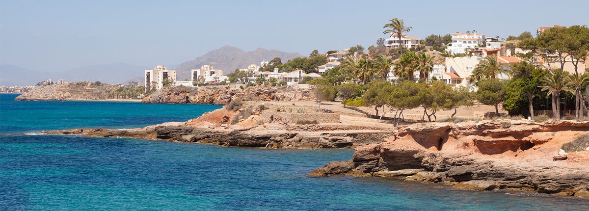 view of the coast in cartagena, spain