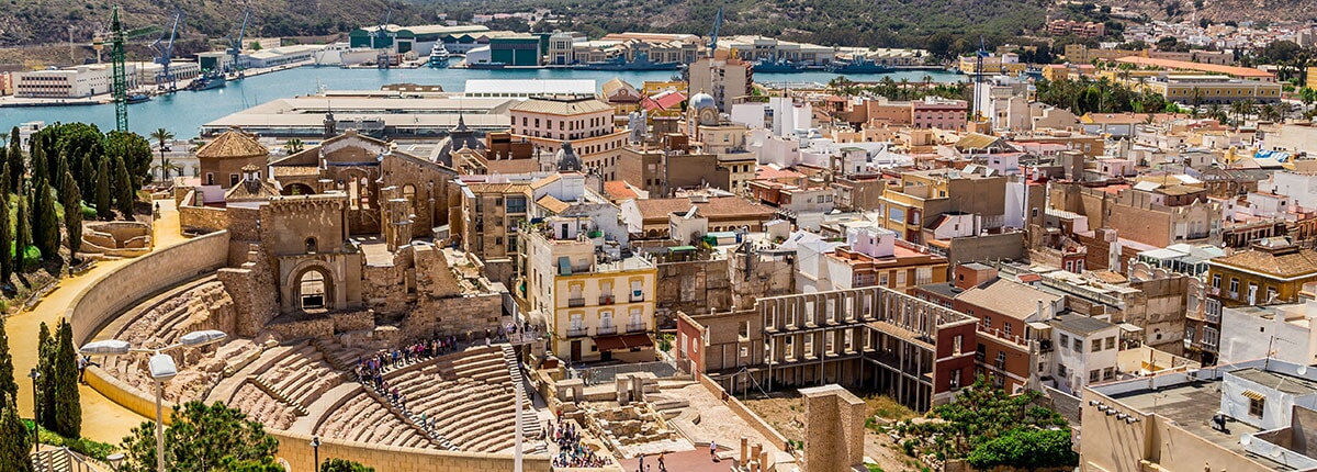 roman amphitheater in cartagena, spain