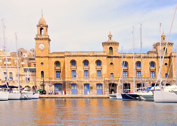 sailboats docked in the marina in valletta, malta