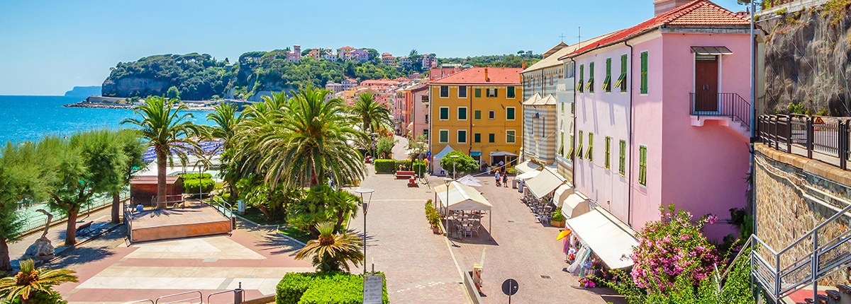 view of the colorful coastal town of Savona