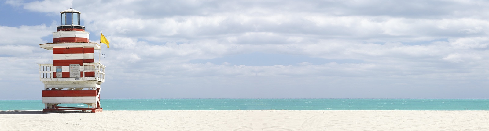 life guard stand on a beach in Miami, FL