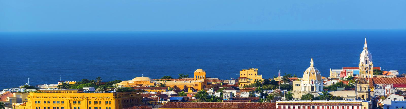 Beautiful view of the city of Cartagena, Colombia during broad daylight