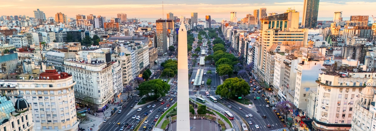 the cityscape and skyscrapers of buenos aires, argentina