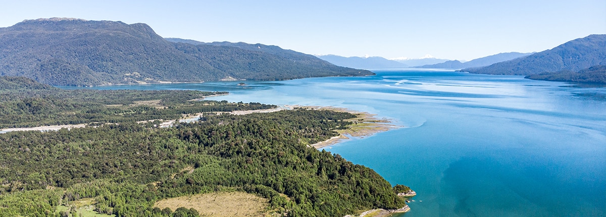panoramic view of the chilean fjords