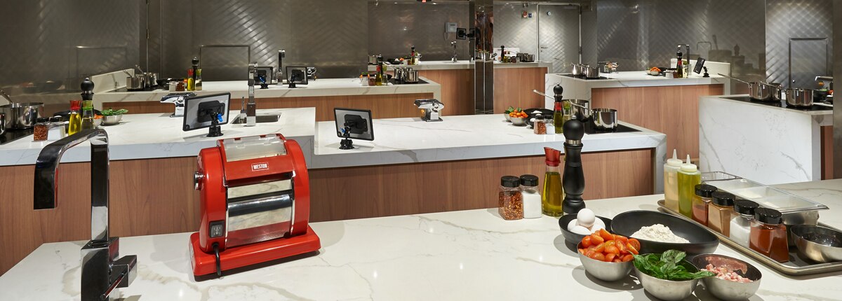 overview of the carnival kitchen prep space