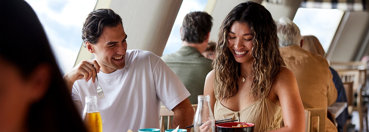 guests enjoying a delicious meal