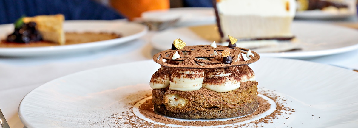 tiramisu and other delicious desserts from trattoria restaurant