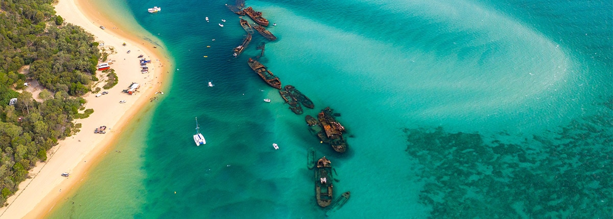 Shipwreck in Moreton Island, Australia