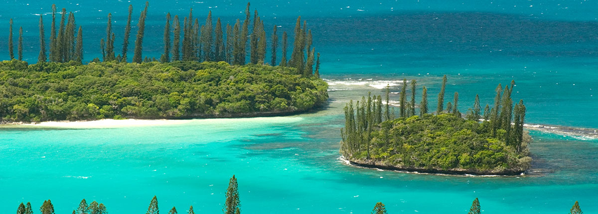Aerial view of Isle of Pines, New Caledonia