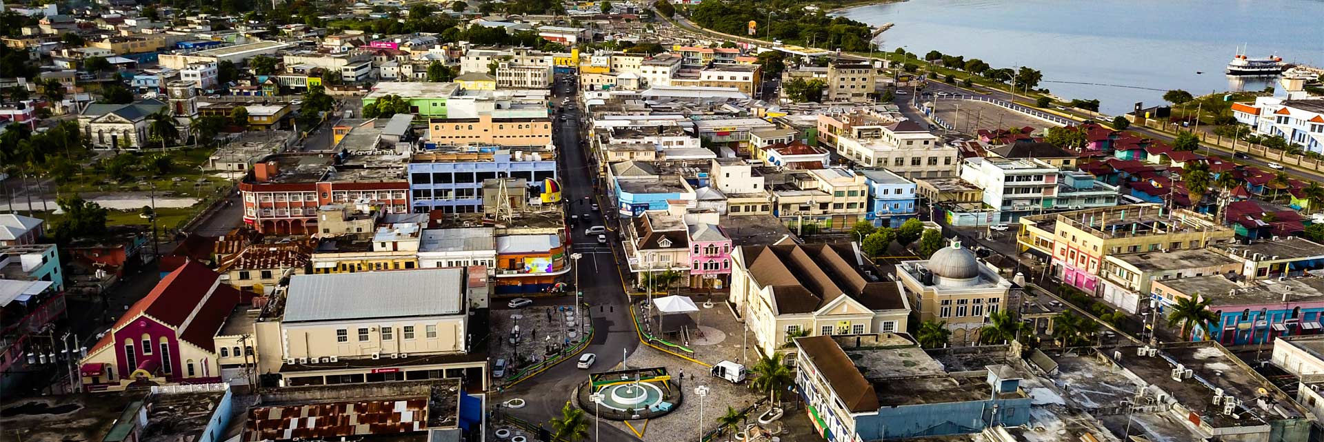 Bobsledding down the track among the flowering plants in Montego Bay, Jamaica