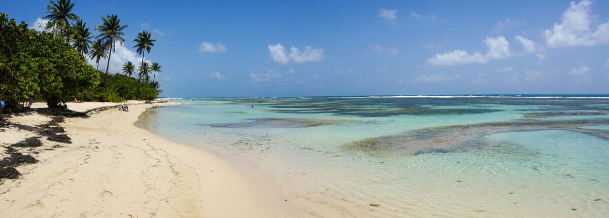 a beautiful beach in guadeloupe, fwi