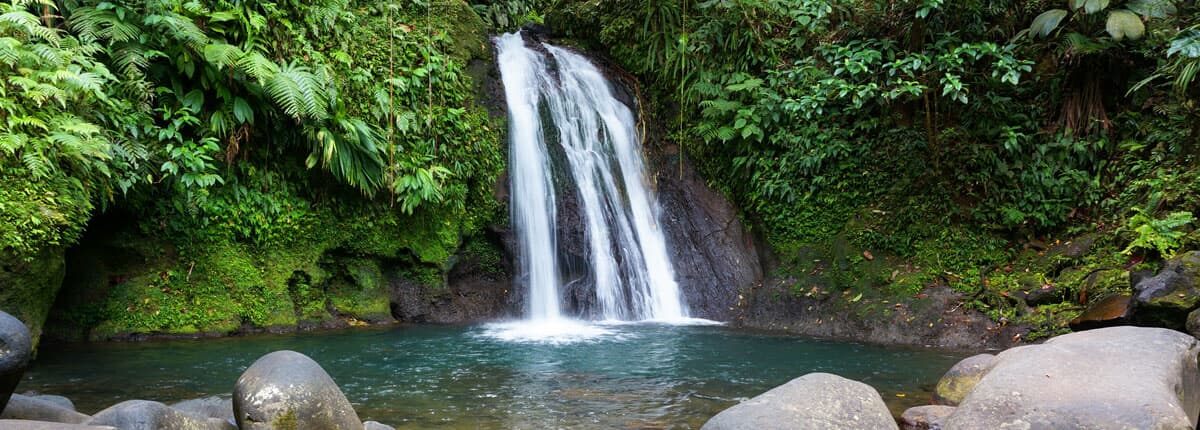 the Cascades des Ecrevisses in Guadeloupe National Park