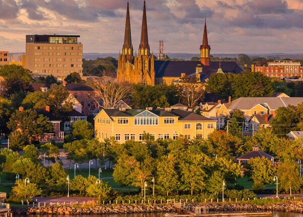 view of church during sunset at charlottetown prince edward