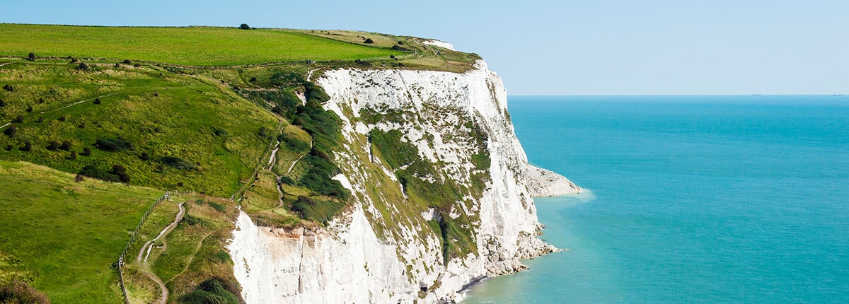 the white cliffs of dover, england