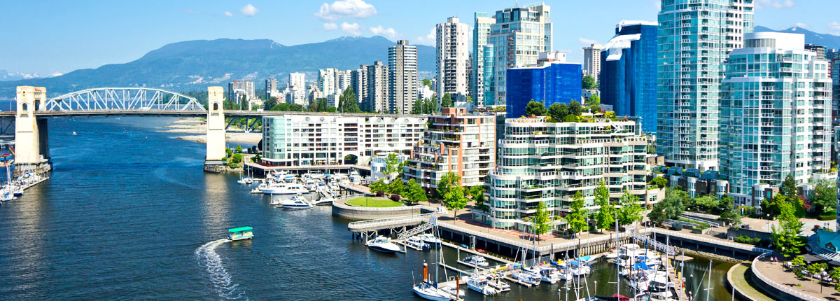 waterfront views of the vancouver skyline