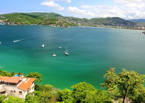 picturesque view of the bay in zihuatanejo