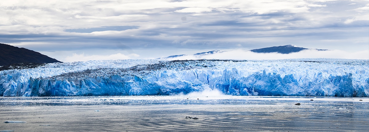 view of the glacier southern chile, south america