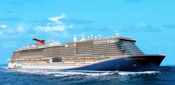 carnival celebration sailing at sea on a bright day