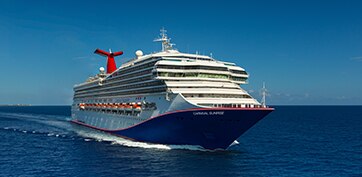 carnival sunrise sails out to sea